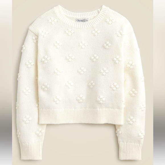 NWT! J.Crew Girls 100% Cotton Bobble sweater. Size Medium 8/9 - Picture 1 of 5